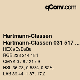 Farbcode: Hartmann-Classen - Hartmann-Classen 031 517 TETON karamel | qconv.com