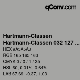 Código de color: Hartmann-Classen - Hartmann-Classen 032 127 TETON basaltgrau | qconv.com