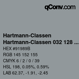 Code couleur: Hartmann-Classen - Hartmann-Classen 032 128 TETON anthrazit | qconv.com