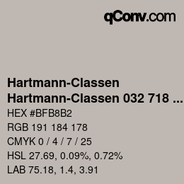 Farbcode: Hartmann-Classen - Hartmann-Classen 032 718 TETON steingrau | qconv.com