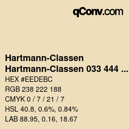 Farbcode: Hartmann-Classen - Hartmann-Classen 033 444 GAINSBOROUGH weizen | qconv.com