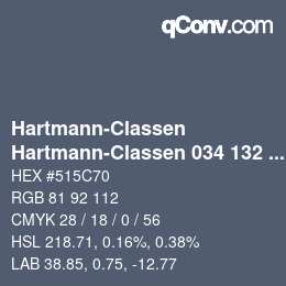 Código de color: Hartmann-Classen - Hartmann-Classen 034 132 GAINSBOROUGH marine | qconv.com