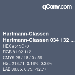 Código de color: Hartmann-Classen - Hartmann-Classen 034 132 GAINSBOROUGH marine | qconv.com