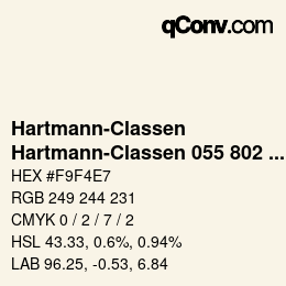 カラーコード: Hartmann-Classen - Hartmann-Classen 055 802 CRANE´S CREST elf.ger | qconv.com