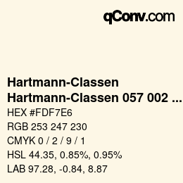 Farbcode: Hartmann-Classen - Hartmann-Classen 057 002 CRANE´S CREST elf.gl | qconv.com