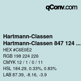 カラーコード: Hartmann-Classen - Hartmann-Classen 847 124 PAPAGO pastellblau | qconv.com