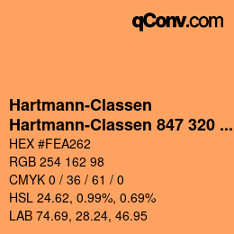 Code couleur: Hartmann-Classen - Hartmann-Classen 847 320 PAPAGO lachs | qconv.com