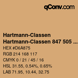 Código de color: Hartmann-Classen - Hartmann-Classen 847 505 PAPAGO tabac | qconv.com