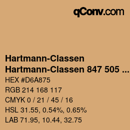 Code couleur: Hartmann-Classen - Hartmann-Classen 847 505 PAPAGO tabac | qconv.com