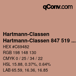 Código de color: Hartmann-Classen - Hartmann-Classen 847 519 PAPAGO kakao | qconv.com