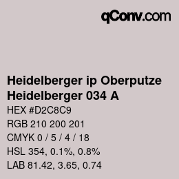 Código de color: Heidelberger ip Oberputze - Heidelberger 034 A | qconv.com