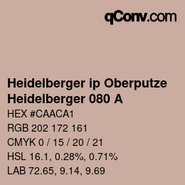 Código de color: Heidelberger ip Oberputze - Heidelberger 080 A | qconv.com