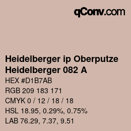 Código de color: Heidelberger ip Oberputze - Heidelberger 082 A | qconv.com