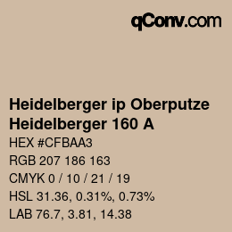 Código de color: Heidelberger ip Oberputze - Heidelberger 160 A | qconv.com
