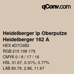 Code couleur: Heidelberger ip Oberputze - Heidelberger 162 A | qconv.com