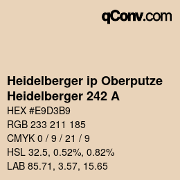 カラーコード: Heidelberger ip Oberputze - Heidelberger 242 A | qconv.com