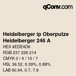 Código de color: Heidelberger ip Oberputze - Heidelberger 246 A | qconv.com