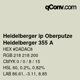 Farbcode: Heidelberger ip Oberputze - Heidelberger 355 A | qconv.com