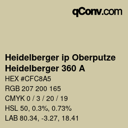 Código de color: Heidelberger ip Oberputze - Heidelberger 360 A | qconv.com