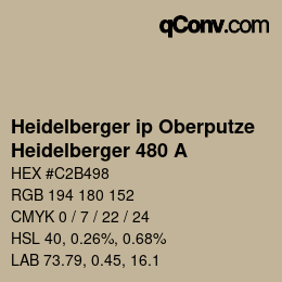 Farbcode: Heidelberger ip Oberputze - Heidelberger 480 A | qconv.com