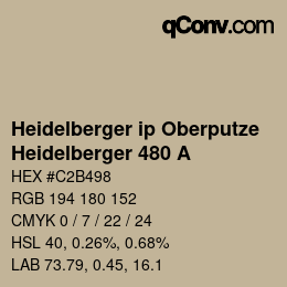 カラーコード: Heidelberger ip Oberputze - Heidelberger 480 A | qconv.com