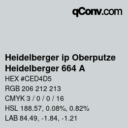 Color code: Heidelberger ip Oberputze - Heidelberger 664 A | qconv.com