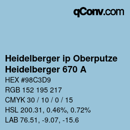 Código de color: Heidelberger ip Oberputze - Heidelberger 670 A | qconv.com