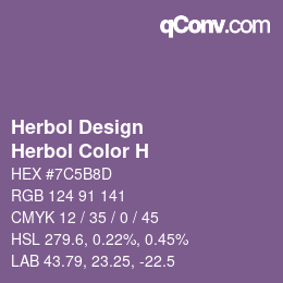 カラーコード: Herbol Design - Herbol Color H | qconv.com