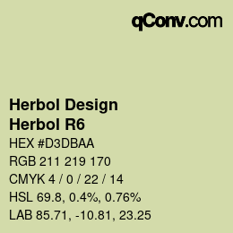 Color code: Herbol Design - Herbol R6 | qconv.com