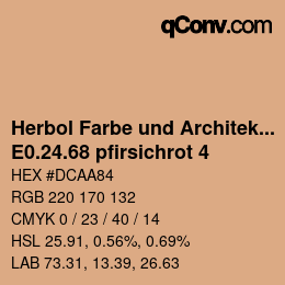 カラーコード: Herbol Farbe und Architektur - E0.24.68 pfirsichrot 4 | qconv.com