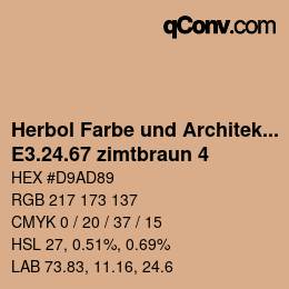 Farbcode: Herbol Farbe und Architektur - E3.24.67 zimtbraun 4 | qconv.com