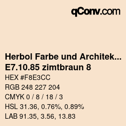 カラーコード: Herbol Farbe und Architektur - E7.10.85 zimtbraun 8 | qconv.com