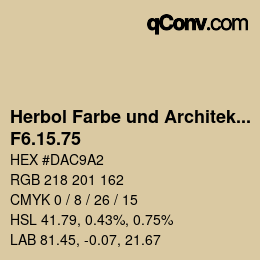 カラーコード: Herbol Farbe und Architektur - F6.15.75 | qconv.com