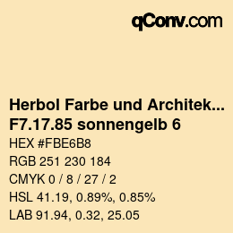 カラーコード: Herbol Farbe und Architektur - F7.17.85 sonnengelb 6 | qconv.com