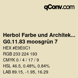 Farbcode: Herbol Farbe und Architektur - G0.11.83 moosgrün 7 | qconv.com