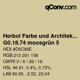 Farbcode: Herbol Farbe und Architektur - G0.18.74 moosgrün 5 | qconv.com
