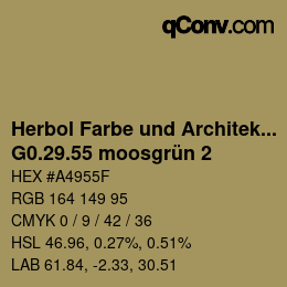 Code couleur: Herbol Farbe und Architektur - G0.29.55 moosgrün 2 | qconv.com