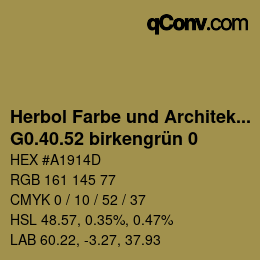 Code couleur: Herbol Farbe und Architektur - G0.40.52 birkengrün 0 | qconv.com