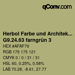 Farbcode: Herbol Farbe und Architektur - G9.24.63 farngrün 3 | qconv.com