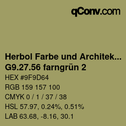 カラーコード: Herbol Farbe und Architektur - G9.27.56 farngrün 2 | qconv.com