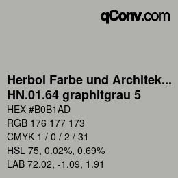 カラーコード: Herbol Farbe und Architektur - HN.01.64 graphitgrau 5 | qconv.com