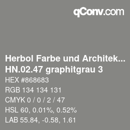 Code couleur: Herbol Farbe und Architektur - HN.02.47 graphitgrau 3 | qconv.com