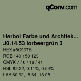 カラーコード: Herbol Farbe und Architektur - J0.14.53 lorbeergrün 3 | qconv.com