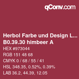 Farbcode: Herbol Farbe und Design Lacke - B0.39.30 himbeer A | qconv.com