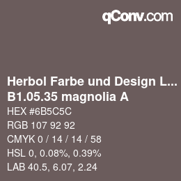 Farbcode: Herbol Farbe und Design Lacke - B1.05.35 magnolia A | qconv.com