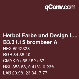 Code couleur: Herbol Farbe und Design Lacke - B3.31.15 brombeer A | qconv.com