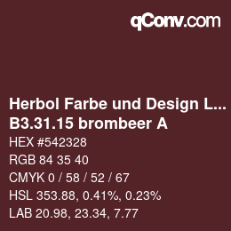 カラーコード: Herbol Farbe und Design Lacke - B3.31.15 brombeer A | qconv.com