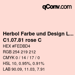 Code couleur: Herbol Farbe und Design Lacke - C1.07.81 rose C | qconv.com