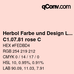 Code couleur: Herbol Farbe und Design Lacke - C1.07.81 rose C | qconv.com