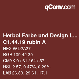 Code couleur: Herbol Farbe und Design Lacke - C1.44.19 rubin A | qconv.com